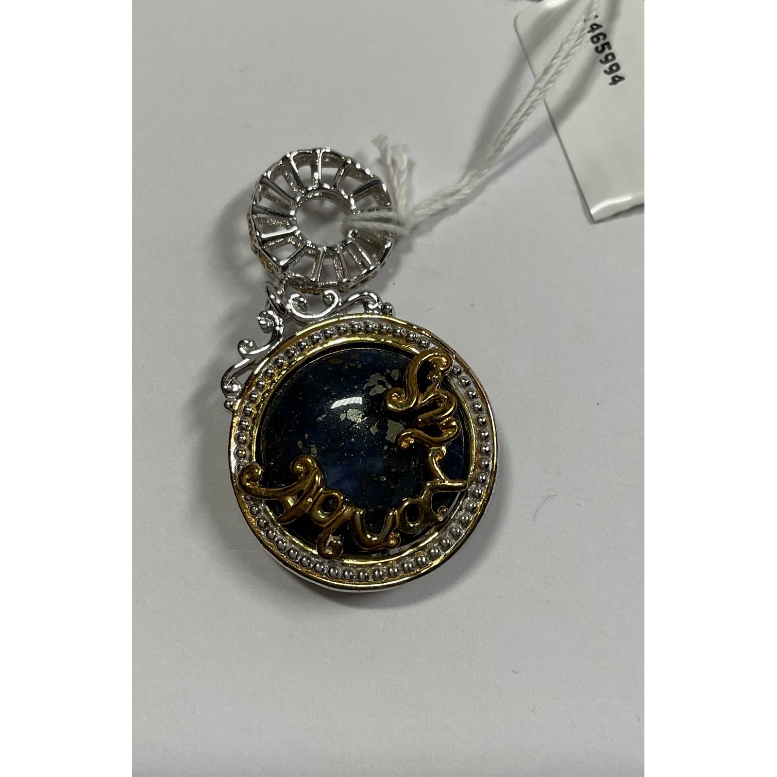 Gems En Vogue Lapis Lazuli Aquarius Constellation Pendant Sterling Silver Alloy 100$